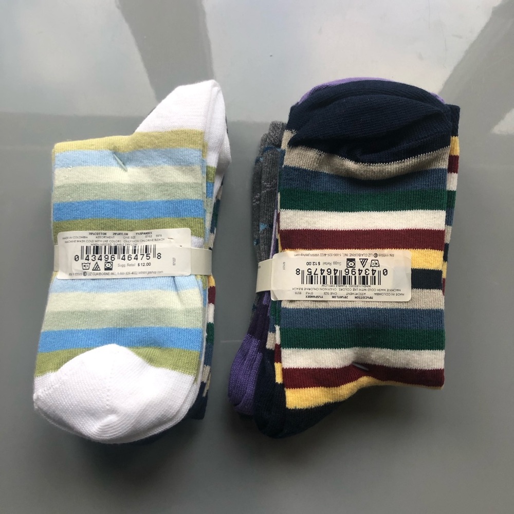 NWT Liz Claiborne Women's Multicolor/Multi-patterned sock bundles